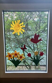 Foto Blick aus dem Fenster des Betreuungsraumes.